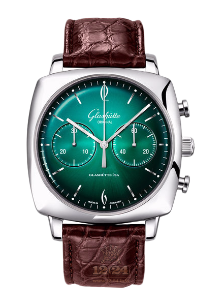 Glashutte Vintage Watch 1-39-34-23-32-04 41 mm Stainless steel Case Green Dial