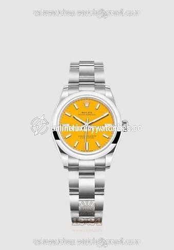 Rolex Oyster Perpetual Watch 277200-0005 31 mm Stainless steel Case Yellow Dial