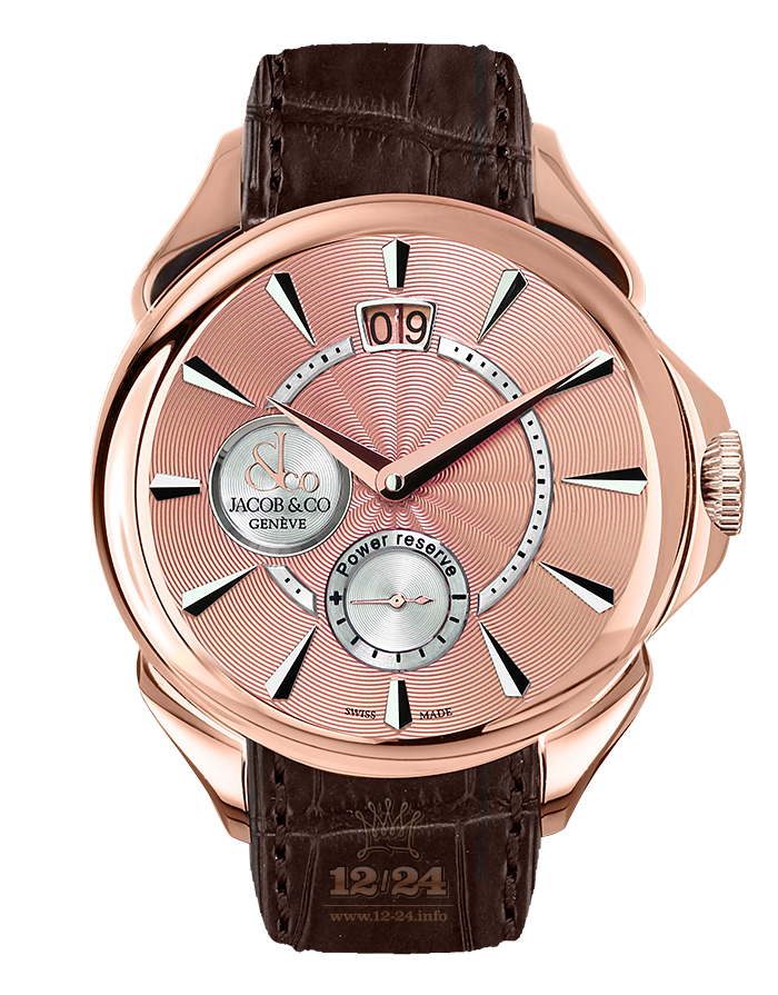Jacob & Co Gents Collection Watch PC400.40.NS.NB.A 42 mm Pink gold Case Pink Dial
