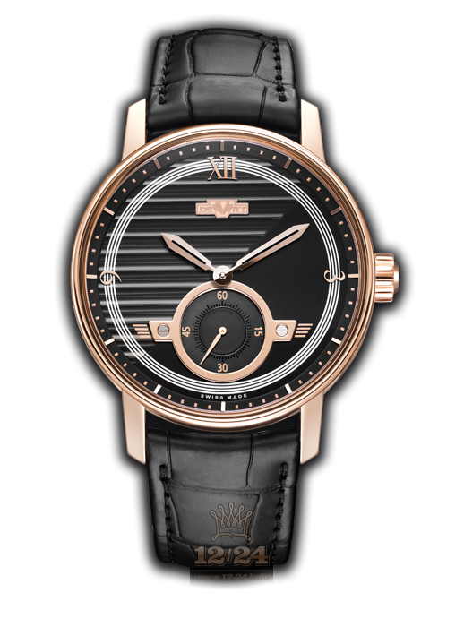 Dewitt Academia Watch AC.PTS.001 42 mm Pink gold Case Black Dial