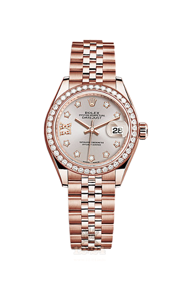 Rolex Lady-Datejust Watch 279135rbr-0004 28 mm Pink gold Case Silver Dial