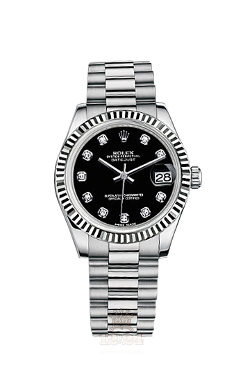 Rolex Datejust Watch 178279-0017 31 mm White gold Case Black Dial