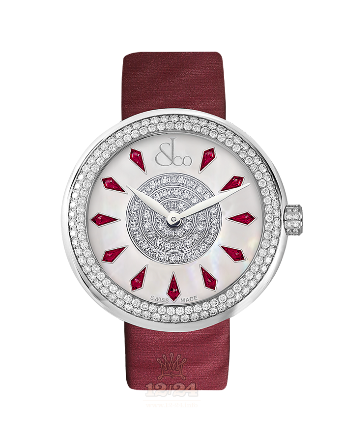 Jacob & Co Ladies Collection Watch 210.020.10.RT.KE.3NS 38 mm Stainless steel Case White Dial