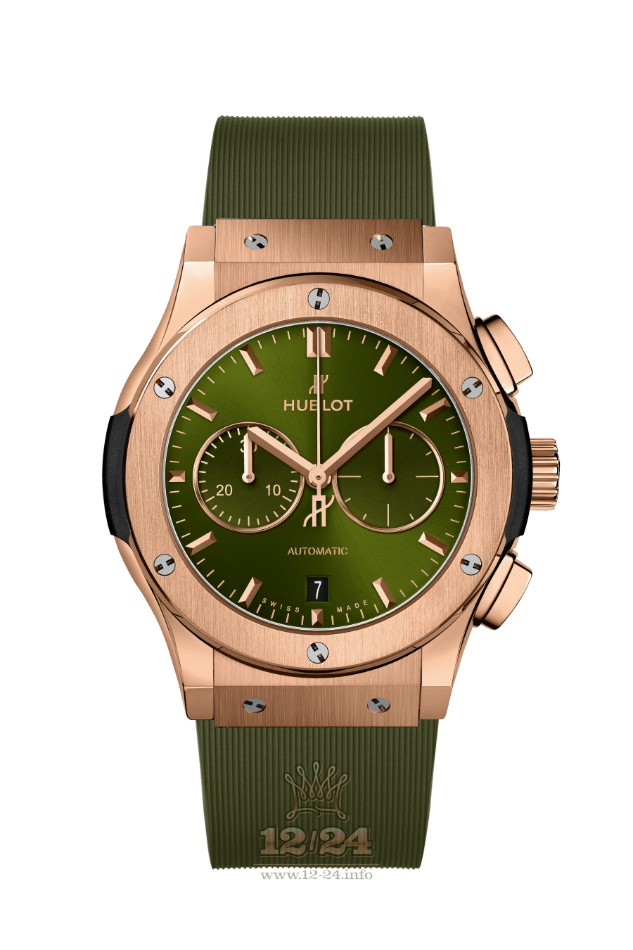 Hublot Classic Fusion Watch 541.OX.8980.RX 42 mm Pink gold Case Green Dial