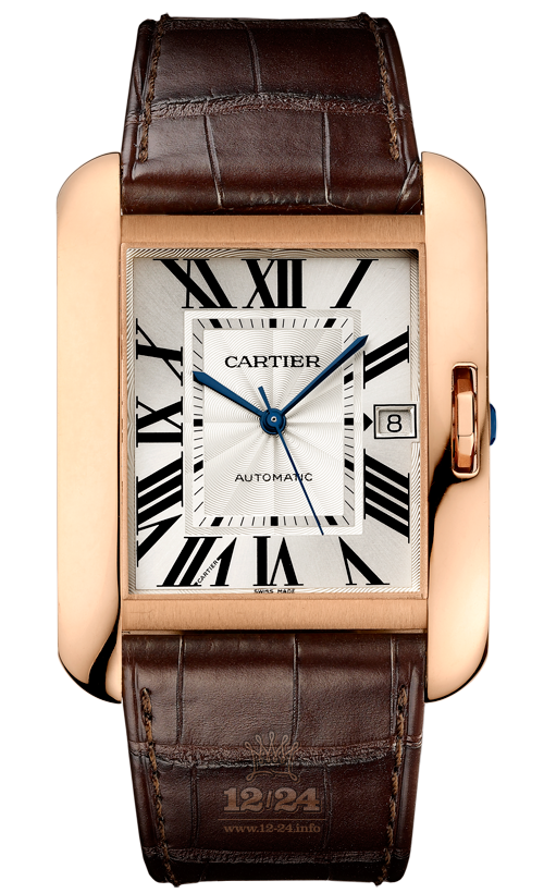 Cartier Tank Watch W5310004 47 mm Pink gold Case Silver Dial