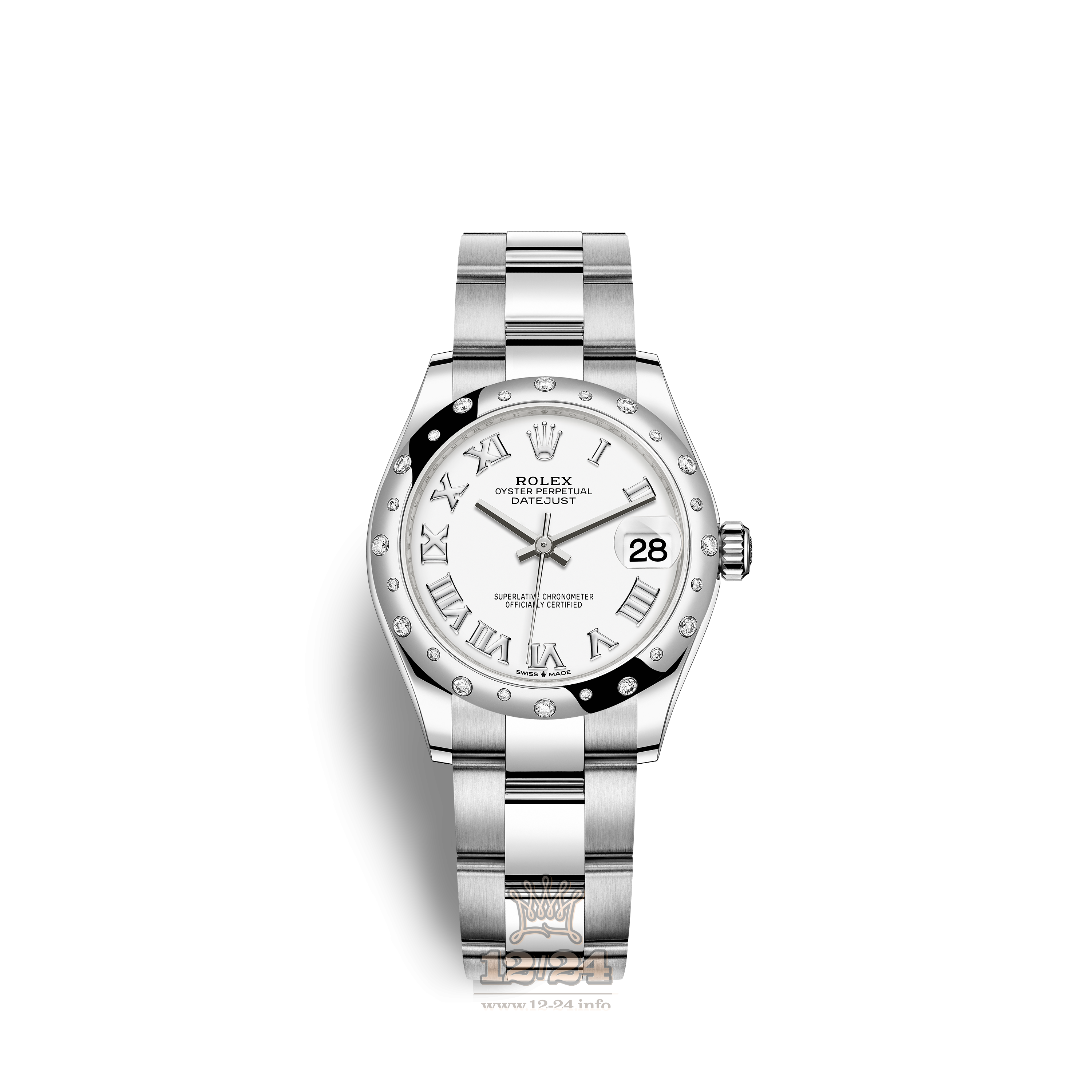 Rolex Datejust Watch 278344rbr-0011 31 mm Stainless steel White gold Case White Dial