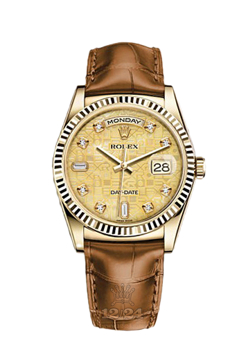 Rolex Day-Date Watch 118138-0087 36 mm Yellow gold Case Golden Dial