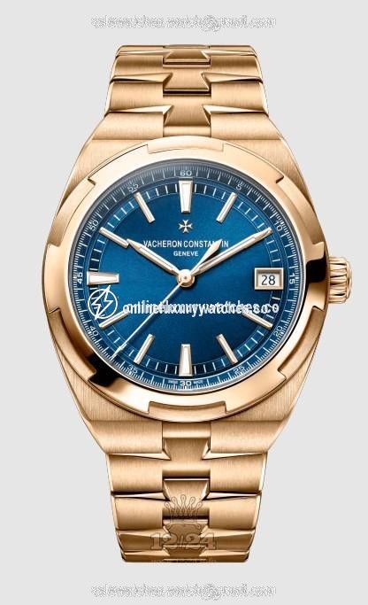 Vacheron Constantin Overseas Watch 4500V/110R-B705 41 mm Pink gold Case Dark blue Dial