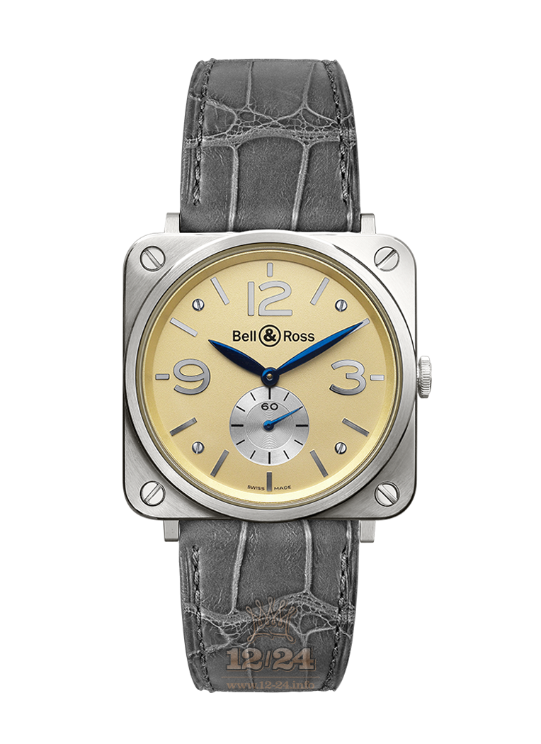 Bell & Ross Instruments Watch BRS-WHGOLD-IVORY_D 39 mm White gold Case Yellow Dial