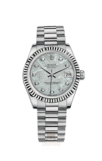 Rolex Datejust Watch 178279-0008 31 mm White gold Case Gray Dial