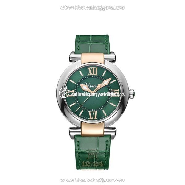 Chopard Imperiale Watch 388532-6006 36 mm Stainless steel Pink gold Case Green Dial