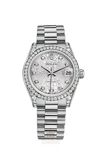 Rolex Datejust Watch 178159-0012 31 mm White gold Case Silver Dial