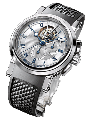 Breguet Marine Watch 5837PT/U2/5ZU 42 mm Platinum Case Gray Silver Dial