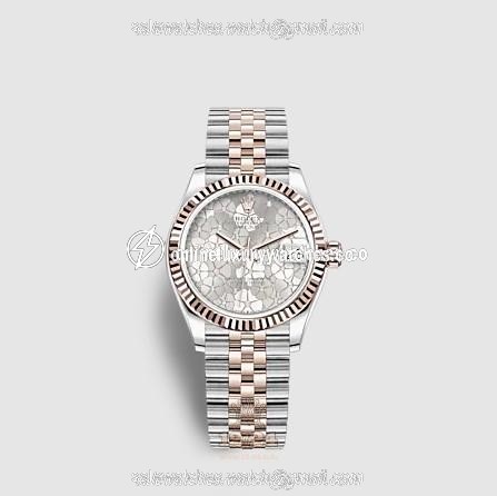 Rolex Datejust Watch 278271-0032 31 mm Stainless steel Pink gold Case Gray Silver Painted Dial
