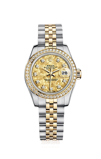 Rolex Lady-Datejust Watch 179383-0009 26 mm Steel / Yellow gold Case Yellow Dial