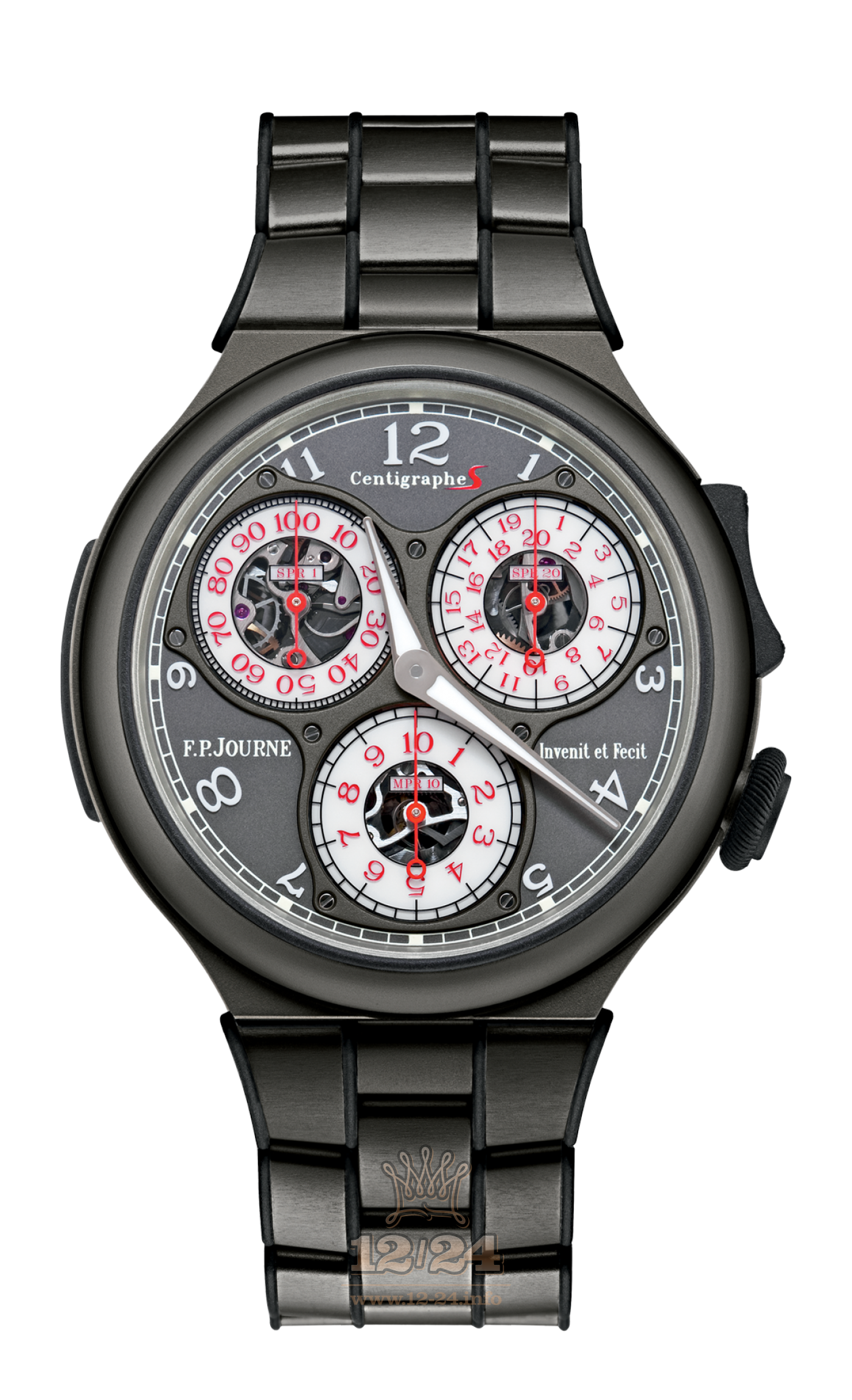 F.P.Journe Linesport Watch FPJ-Co-Linesport-CentigrapheSport-TtAl 42 mm Titanium Rubber Case White Gray Dial