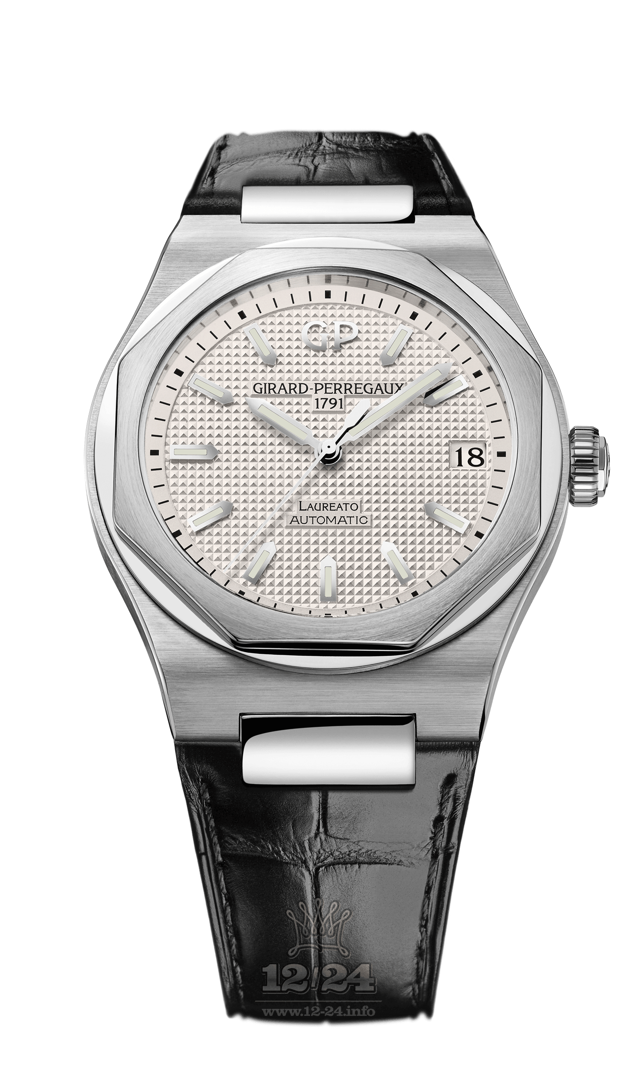 Girard Perregaux Laureato Watch 81010-11-131-BB6A Stainless steel Case Silver Dial