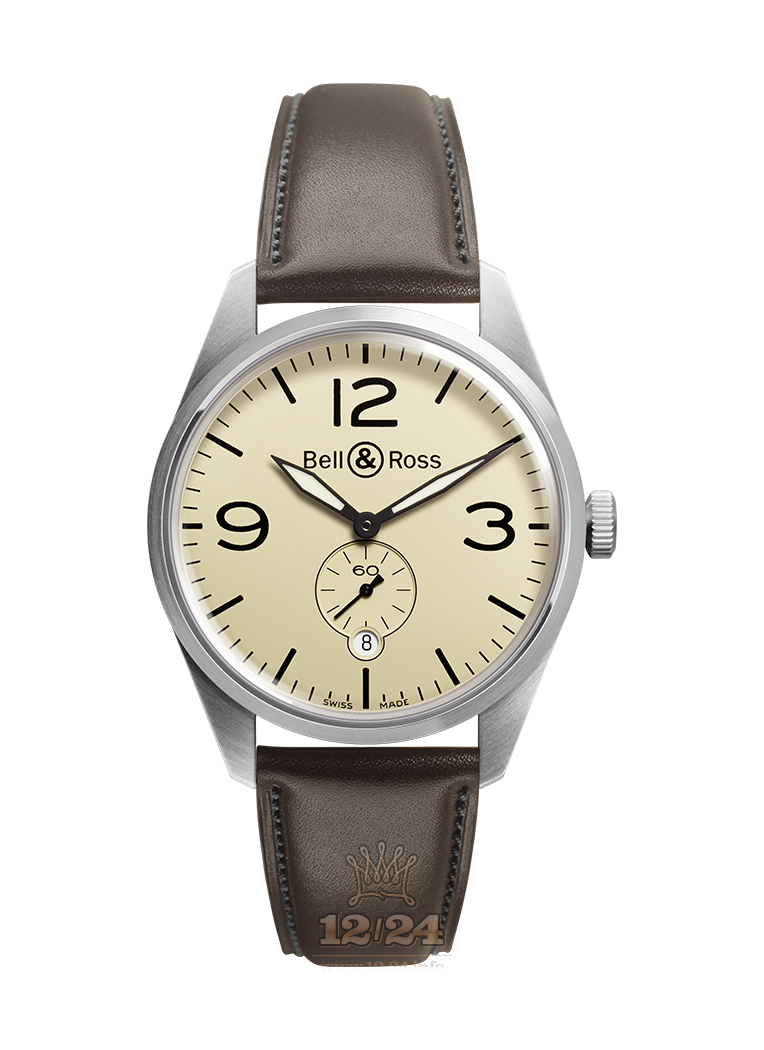 Bell & Ross Vintage Watch BRV123-BEI-ST/SCA 41 mm Stainless steel Case Beige Dial