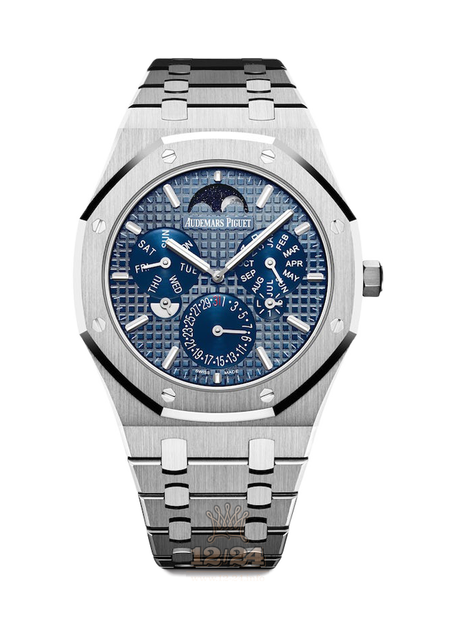 Audemars Piguet Royal Oak Watch 26586PT.OO.1240PT.01 41 mm Platinum Case Dark blue Dial