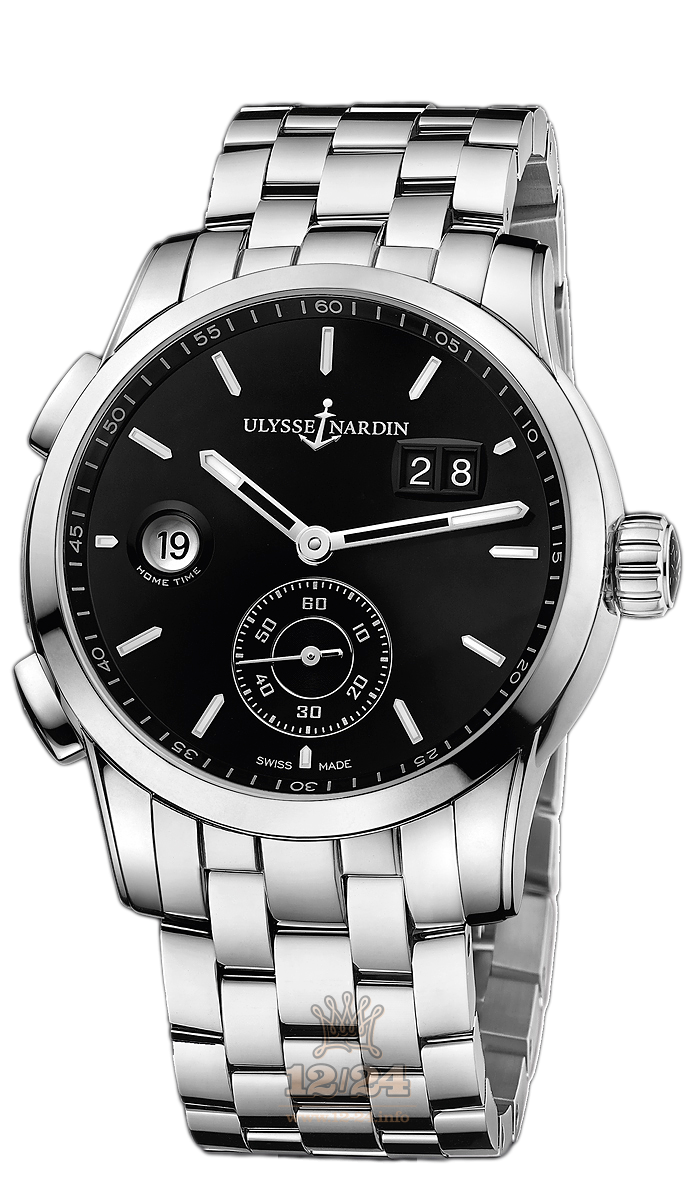 Ulysse Nardin Classic Watch 3343-126-7/92 42 mm Stainless steel Case Black Dial