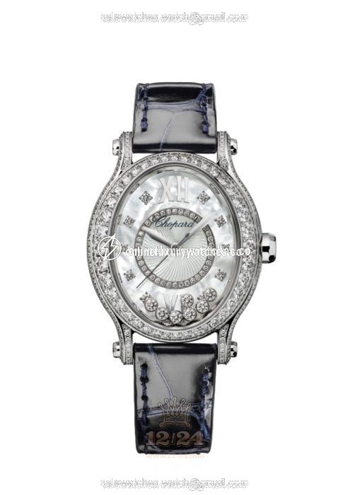 Chopard Happy Sport Watch 275372-1002 31 mm White gold Case White Dial
