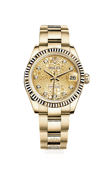 Rolex Datejust Watch 178278-0099 31 mm Yellow gold Case Golden Dial
