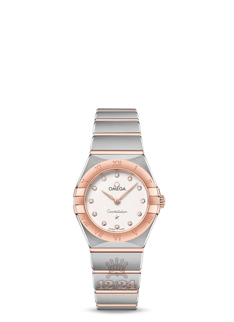 Omega Constellation Watch 131.20.25.60.52.001 25 mm Steel / Pink gold Case Silver Dial
