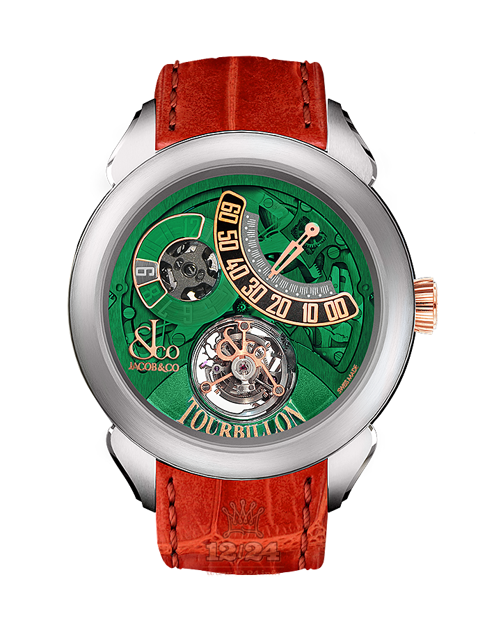 Jacob & Co Grand Complication Masterpieces Watch PT510.24.NS.PG.A 43 mm Pink gold Titanium Case Green Dial