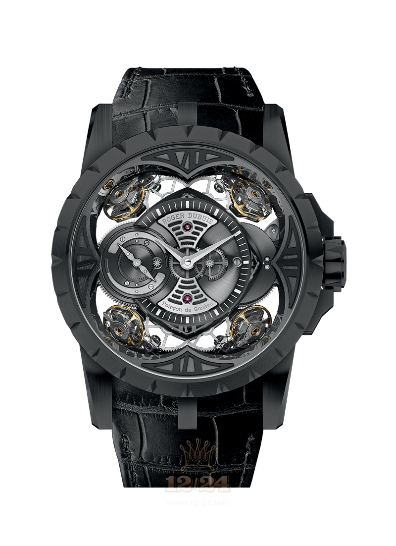 Roger Dubuis Excalibur Watch RDDBEX0425 48 mm Titanium Case Black Dial