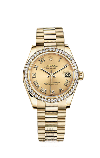 Rolex Datejust Watch 178288-0051 31 mm Yellow gold Case Golden Dial