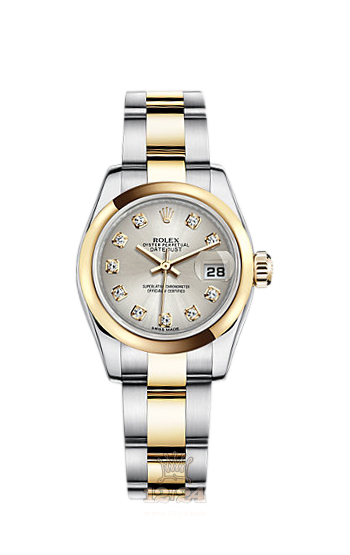 Rolex Lady-Datejust Watch 179163-0058 26 mm Steel / Yellow gold Case Silver Dial