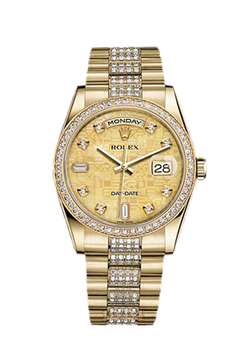 Rolex Day-Date Watch 118348-0090 36 mm Yellow gold Case Golden Dial