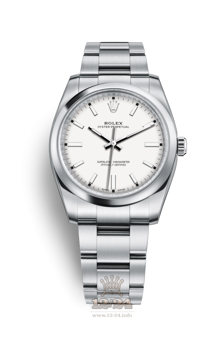 Rolex Oyster Perpetual Watch 114200-0024 34 mm Stainless steel Case White Dial