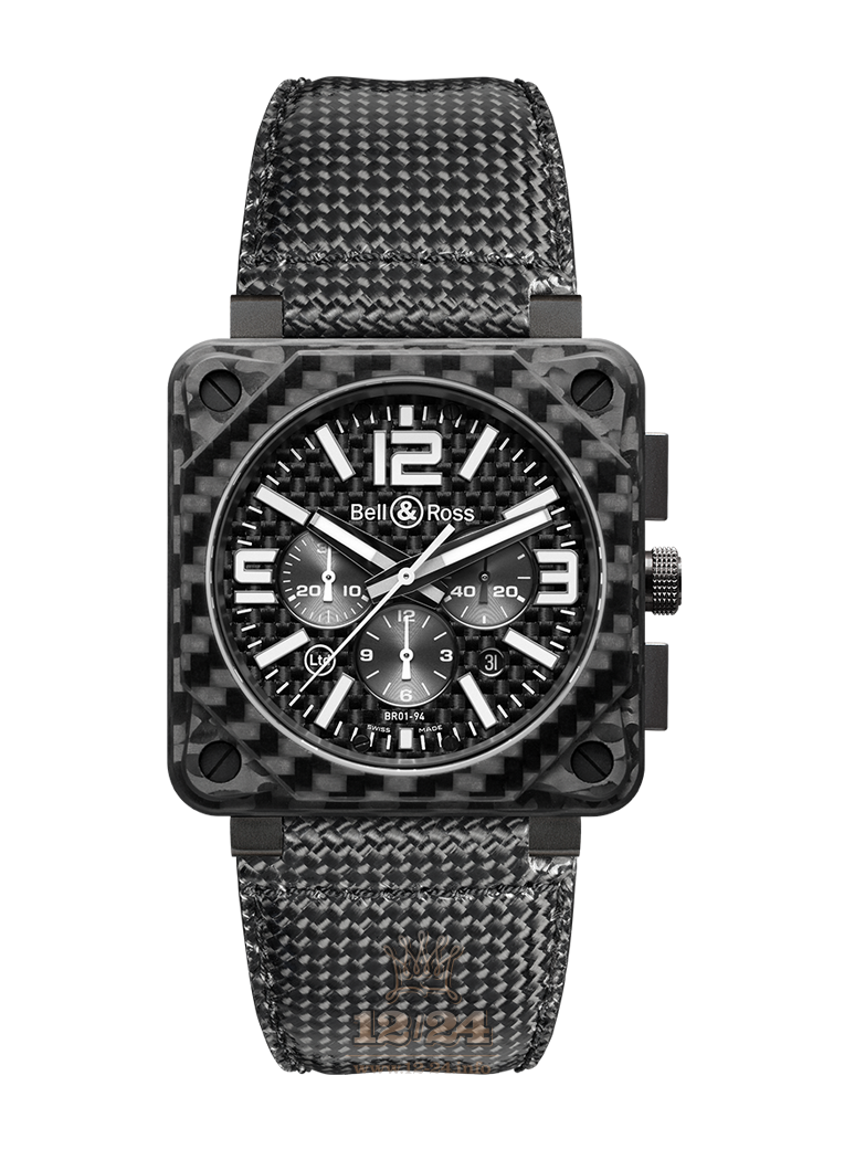 Bell & Ross Instruments Watch BR0194-CA FIBER 46 mm Carbon Case Black Dial