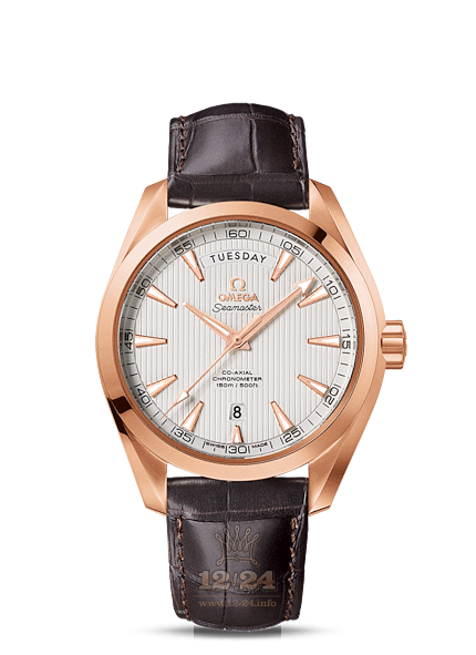 Omega Aqua Terra 150 M Watch 231.53.42.22.02.001 42 mm Pink gold Case Silver Dial
