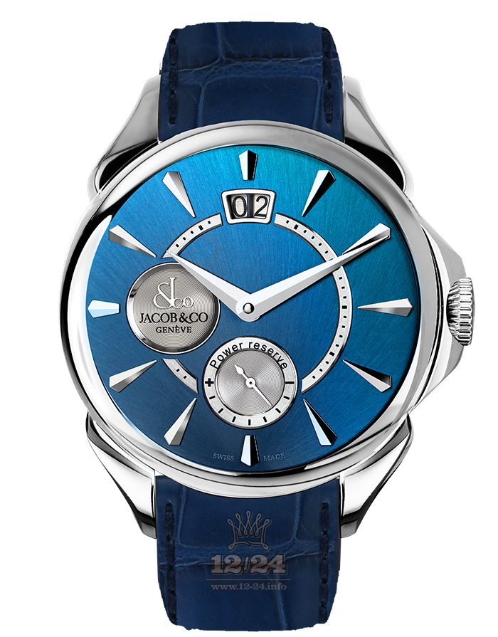 Jacob & Co Gents Collection Watch PC400.10.NS.NF.A 42 mm Stainless steel Case Dark blue Dial