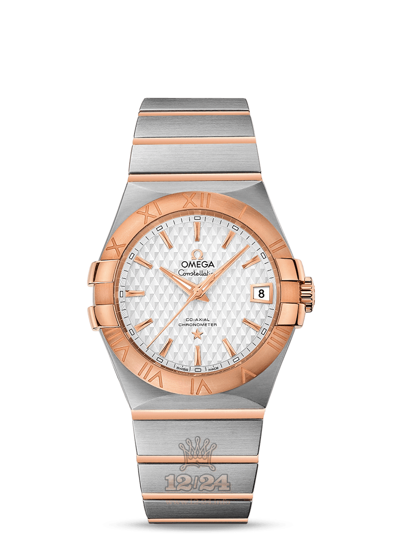 Omega Constellation Watch 123.20.35.20.02.005 35 mm Steel / Pink gold Case Silver Dial