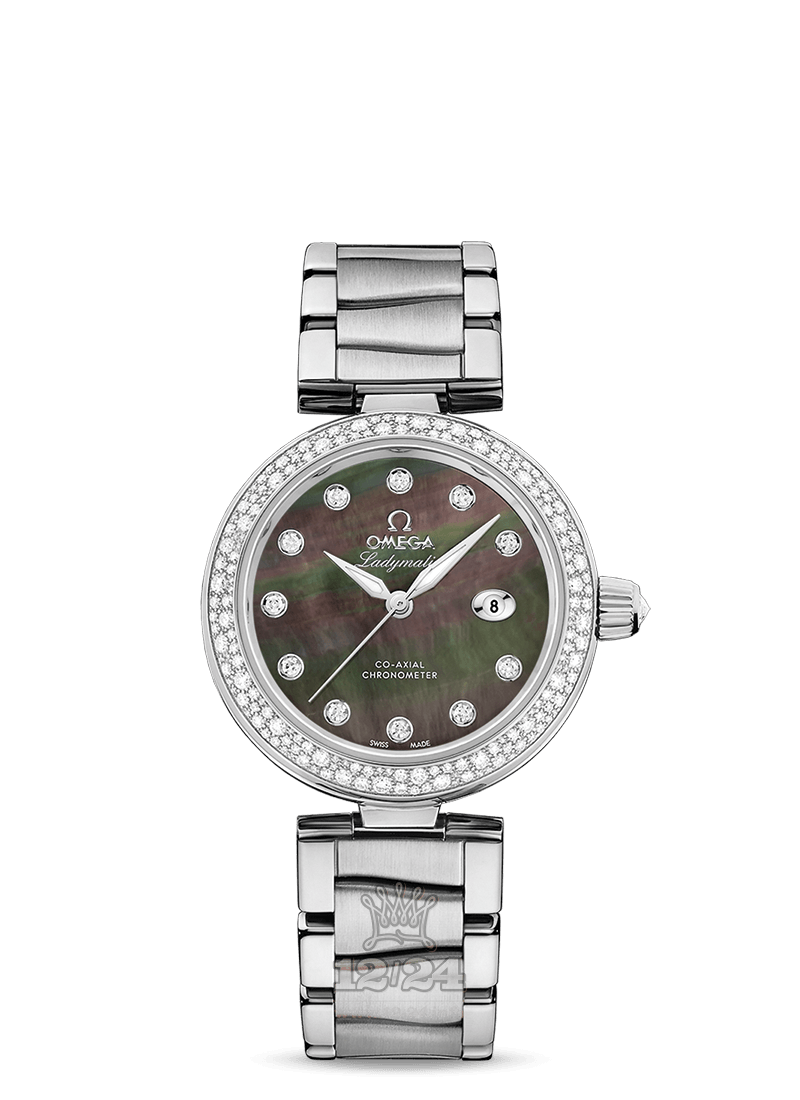 Omega Ladymatic Watch 425.35.34.20.57.004 34 mm Stainless steel Case Black Dial