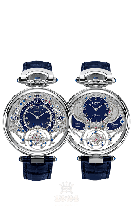 Bovet Fleurier Grandes Complications Watch AIQPR016 46 mm White gold Case Dark blue Dial
