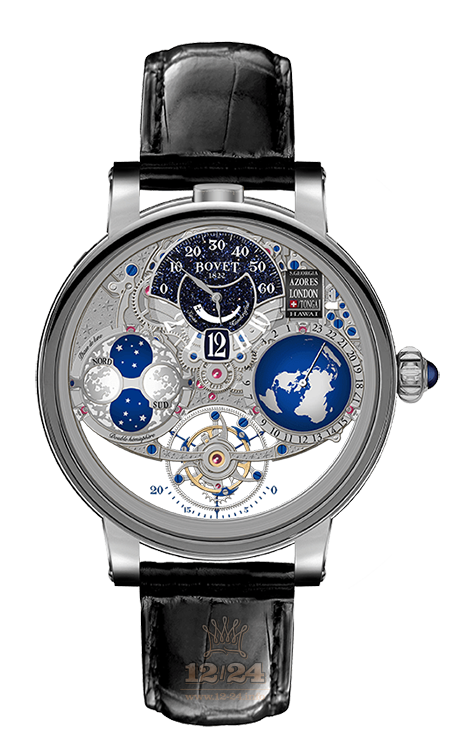 Bovet Dimier Watch R180004 46 mm White gold Case Dark blue Dial