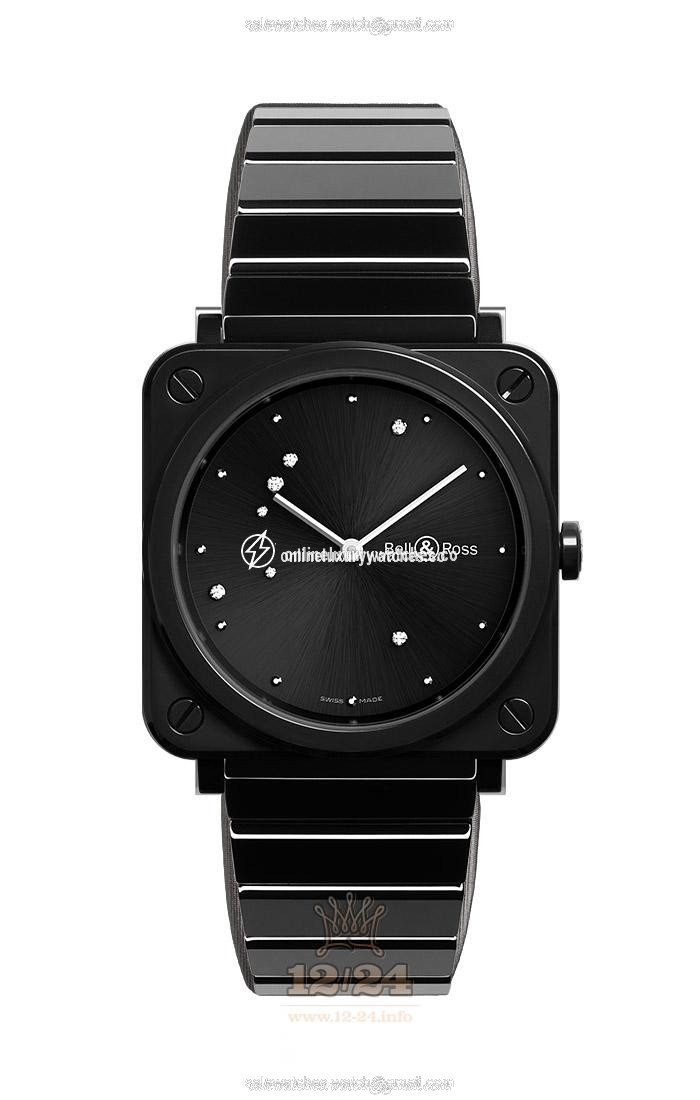 Bell & Ross Instruments Watch BRS-EBL-CE/SCE Ceramics Case Black Dial