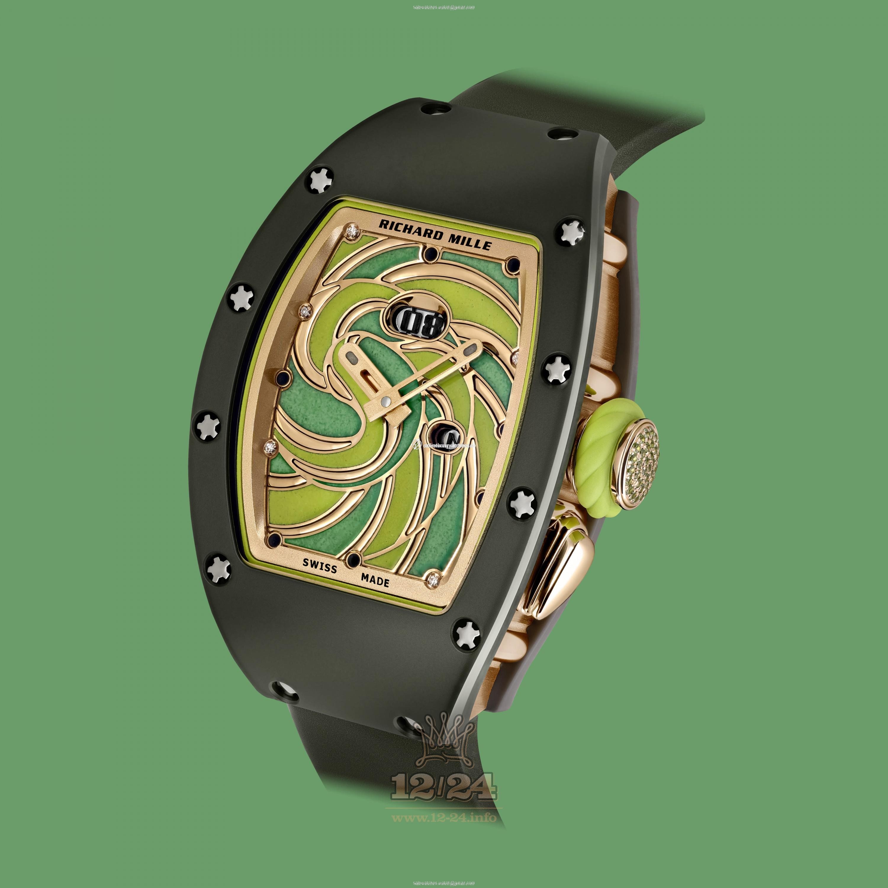 Richard Mille Bonbon Watch RM 37-01 Sucette Lollipop Pink gold Ceramics Case