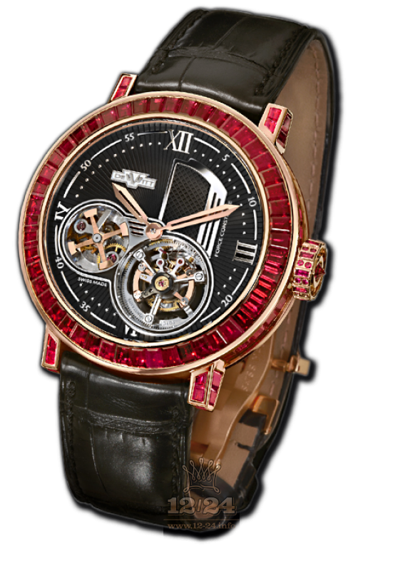 Dewitt Academia Watch AC.8300M.53.04.M070 43 mm Pink gold Case Black Dial