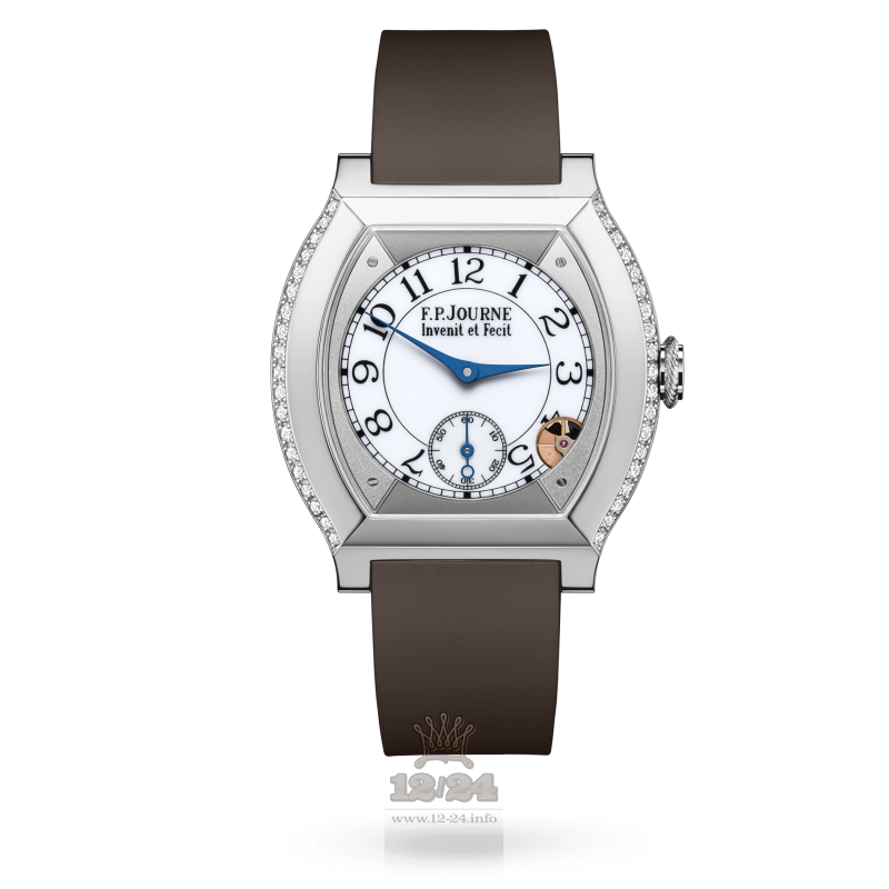 F.P.Journe Elegante Watch 40 mm titanium 2 rows diamonds 40 mm Titanium Case White Dial
