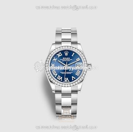 Rolex Datejust Watch 278384rbr-0038 31 mm Stainless steel White gold Case Dark blue Dial