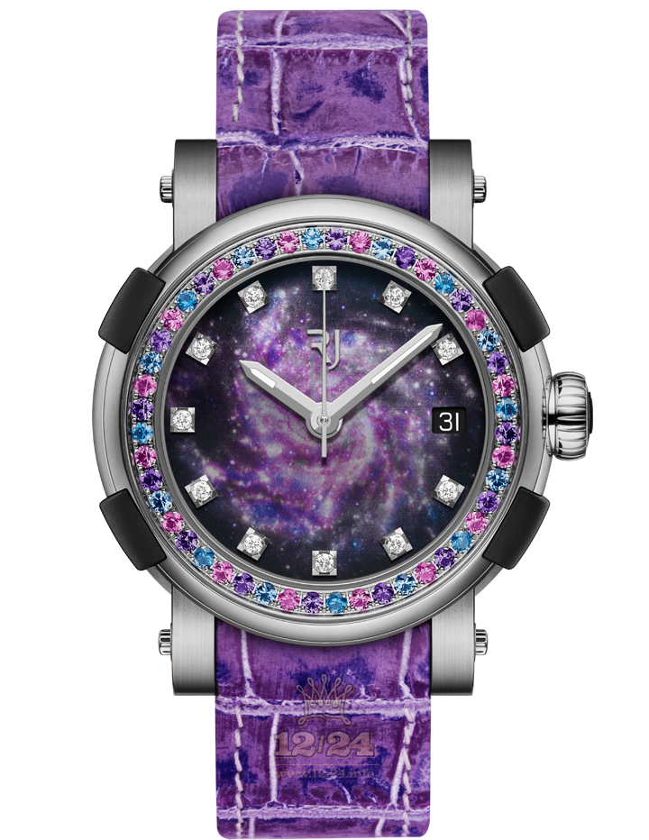Romain Jerome Arraw Watch 1S39A.TTTR.6000.AR.1113.STP19 39 mm Titanium Case Purple Painted Dial