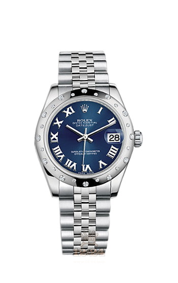 Rolex Lady-Datejust Watch 178344-0035 31 mm Steel / White gold Case Dark blue Dial