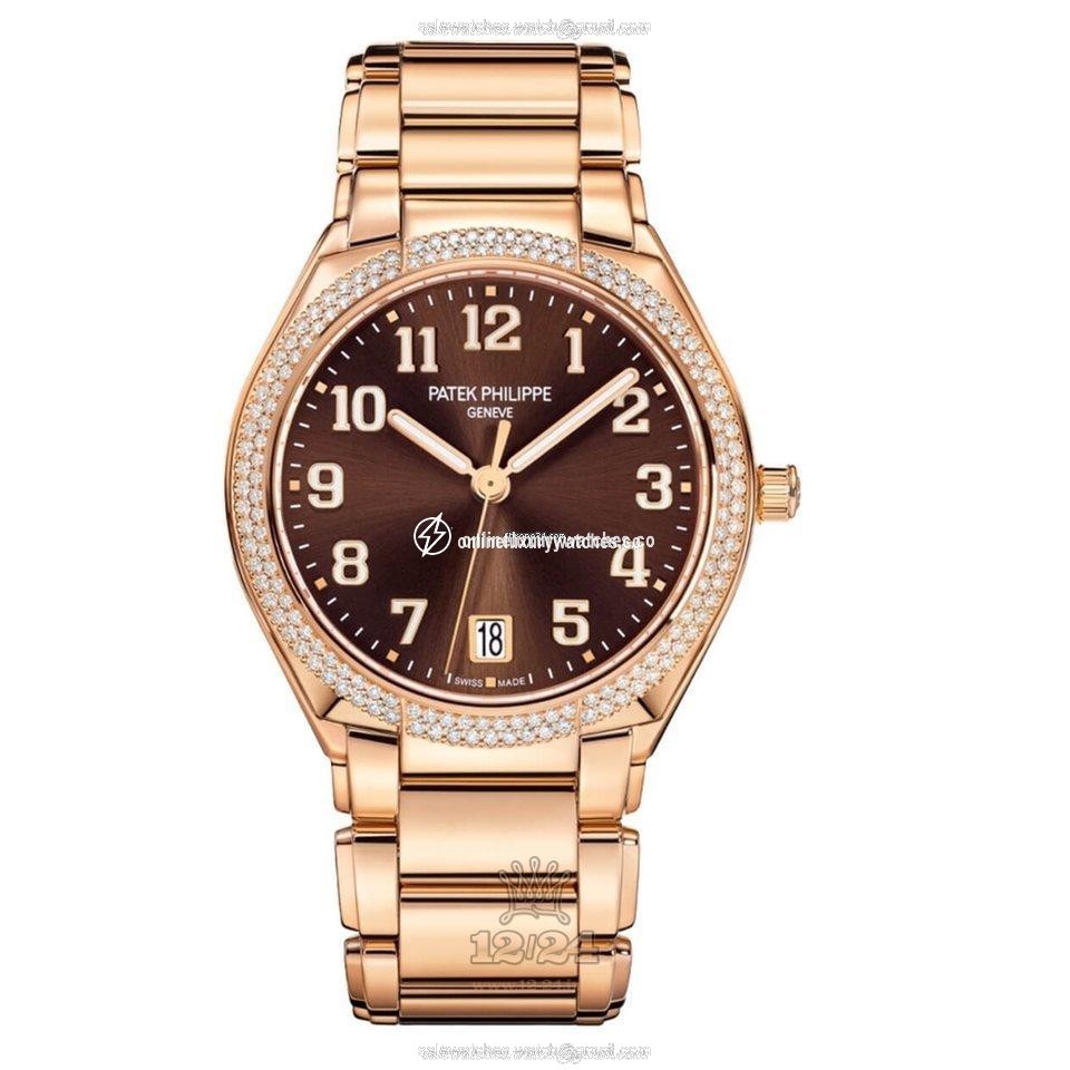 Patek Philippe Twenty~4 Watch 7300-1201R-010 36 mm Pink gold Case Brown (chocolate) Dial