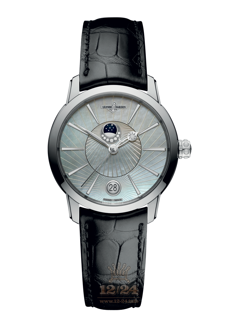 Ulysse Nardin Classic Watch 8293-123-2/91 35 mm Stainless steel Case Silver Dial