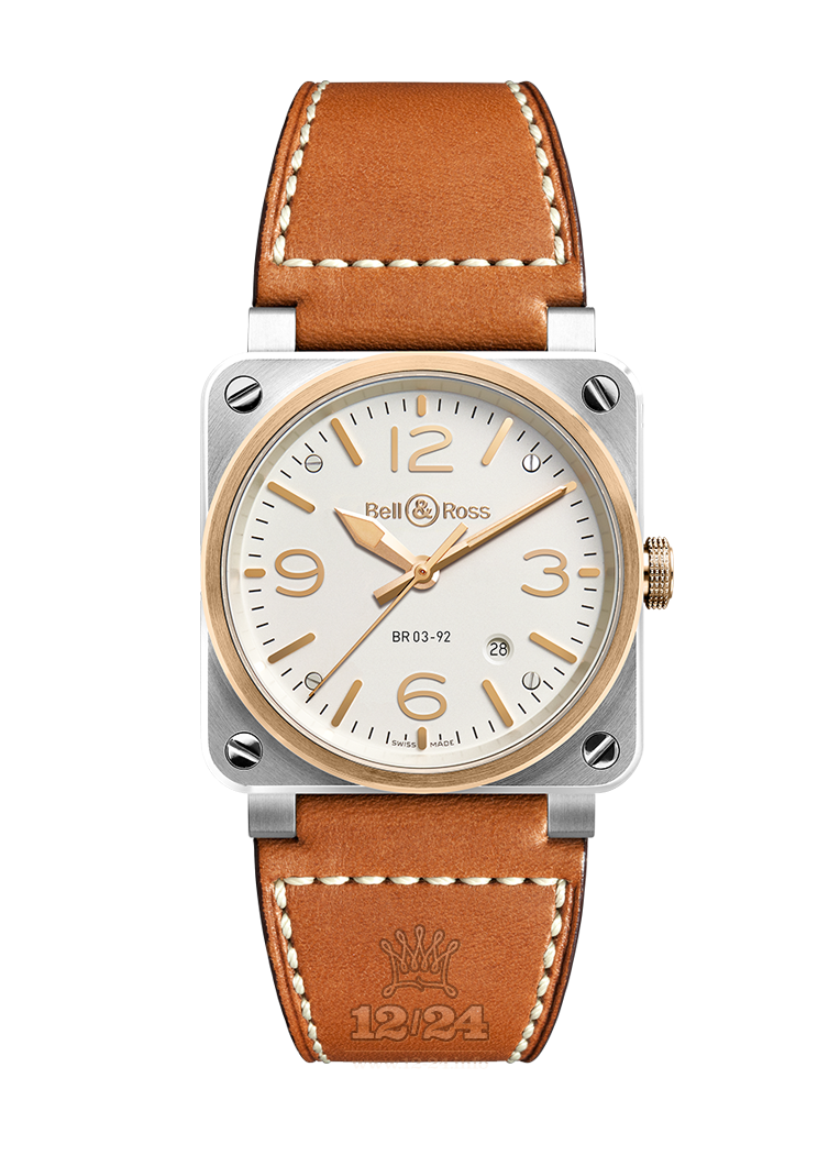 Bell & Ross Instruments Watch BR0392-ST-PG/SCA 42 mm Stainless steel Case White Dial